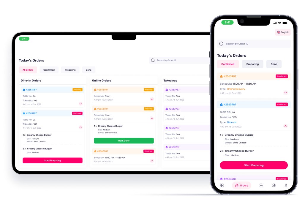 Live order dashboard